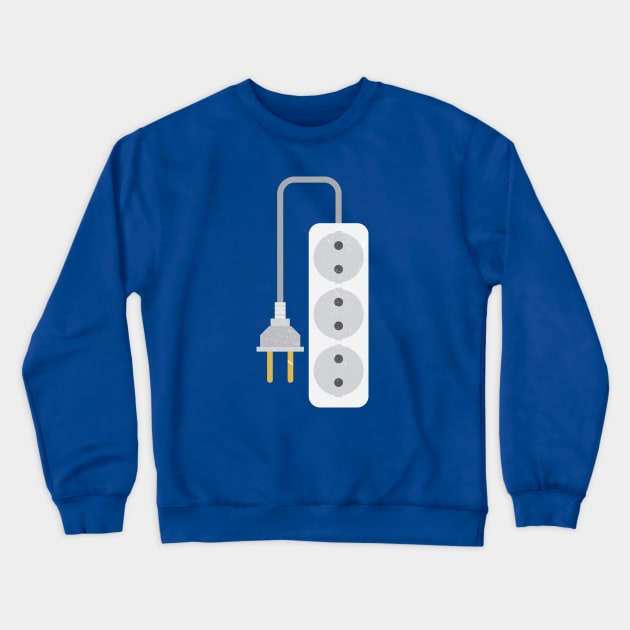 Cute Socket Plug Crewneck Sweatshirt by LineXpressions